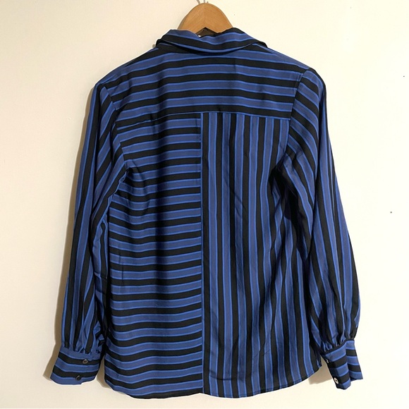 Maeve Anthropologie Silky Striped Buttondown Shirt - Picture 7 of 10